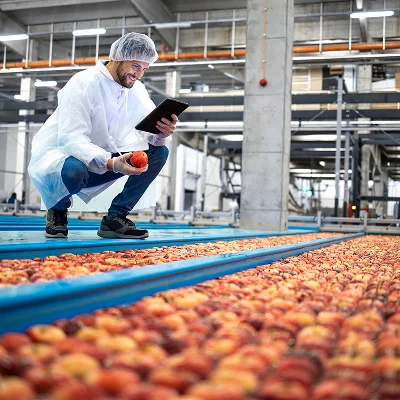  A person testing the food, explaining about the application of Distilled Glycerin at Glycerin Refining Plant in India